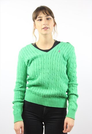VINTAGE RALPH LAUREN GREEN JUMPER
