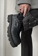 UTILITY BOOTS HIKING STYLE SHOES PLATFORM SOLE PUNK TRAINERS