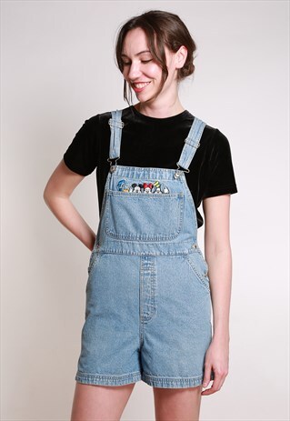 90S DISNEY SHORT DUNGAREES