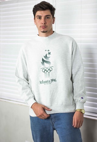 VINTAGE CHAMPION SWEATSHIRT JUMPER LOGO 90S L 18.4