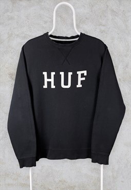 Vintage Black HUF Sweatshirt Small