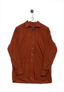 Vintage PaulSmith  Long Sleeve Shirt Plain Look Brown