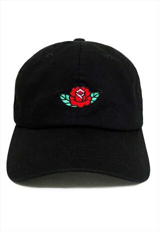 DAD BRAND CAP ROSE - PREMIUM BASEBALL CAP - BLACK