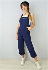 French Workwear Dungarees Navy Blue Overalls Bibs