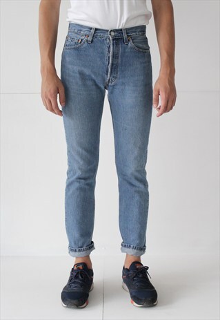 VINTAGE RETRO BLUE SLIM FIT LEVI'S JEANS DENIM W29 L32