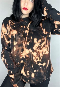 Acid wash Reworked grunge style sweatshirt size Large/XL