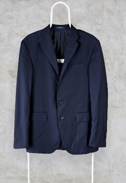 Polo Ralph Lauren Navy Blue Blazer Jacket Wool Men's 40R