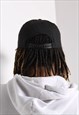 VINTAGE NAVY EMBROIDERED BASEBALL CAP HAT BLACK