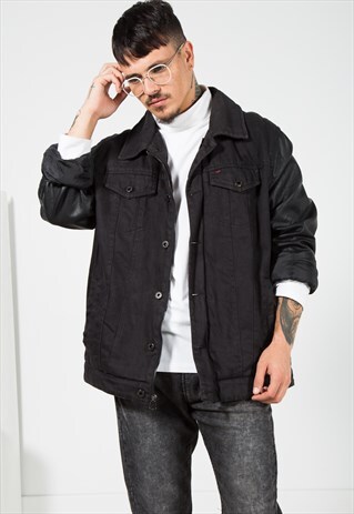 VINTAGE 80S LEVI'S WINTER BLANKET DENIM JACKET / S1319
