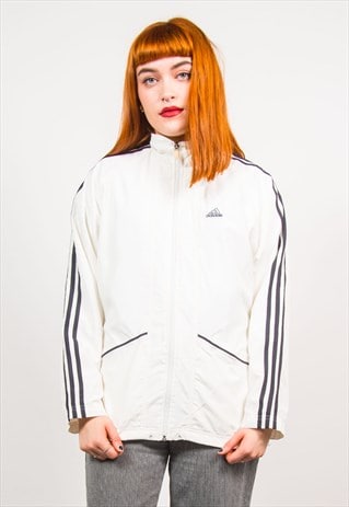 ADIDAS VINTAGE 90'S WHITE TRACKSUIT JACKET TOP
