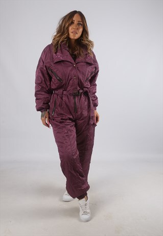 VINTAGE HIVERNA FULL SKI SUIT SNOW SPORTS 90'S 12 - 14 (H4J)