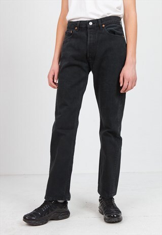 VINTAGE BLACK LEVI'S 501 FIT DENIM JEANS