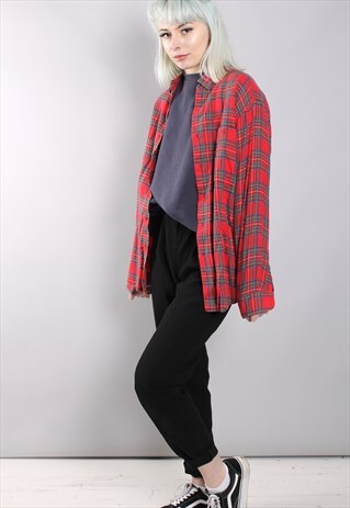 VINTAGE CHECK FLANNEL SHIRT