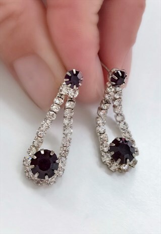 PURPLE DIAMONTE EARRINGS