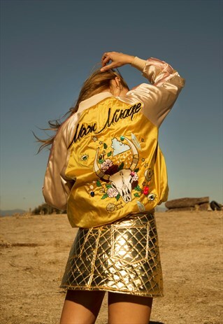 CANYON EMBROIDERY YELLOW/ROSE GOLD BOMBER