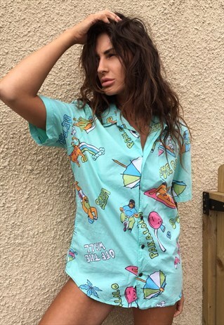 OVERSIZED RETRO 90S 80S VINTAGE UNISEX FESTIVAL SHIRT