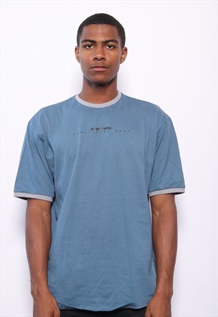 VINTAGE DIADORA LOGO T-SHIRT BLUE