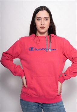 Vintage Champion Spellout Hoodie Jumper Pullover