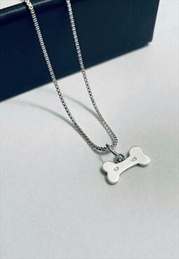 Christian Silver Baby Dior Pendant on Chain/Necklace