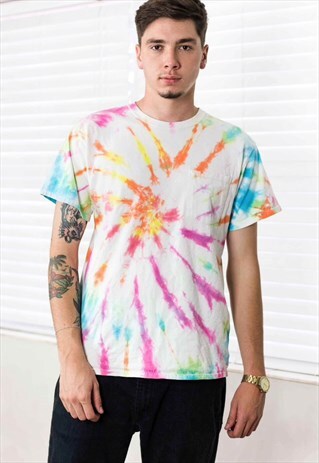 VINTAGE TIE DYE T-SHIRT 90S X 7.3