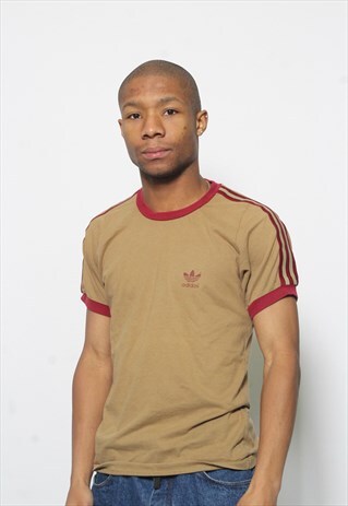 VINTAGE ADIDAS T-SHIRT BROWN