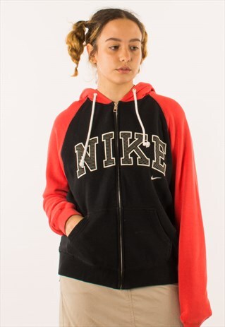 VINTAGE NIKE SPELLOUT FULL ZIP HOODIE