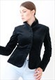 VELVET 90S MILITARY JACKET BLACK VINTAGE BLAZER FITTED