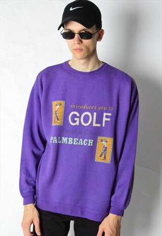VINTAGE 80S PURPLE GOLF SWEATSHIRT