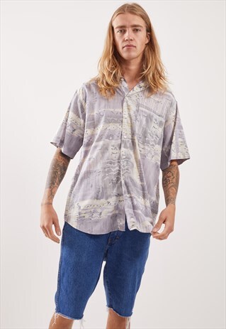 VINTAGE PATTERNED FESTIVAL SHORT SLEEVE SHIRT