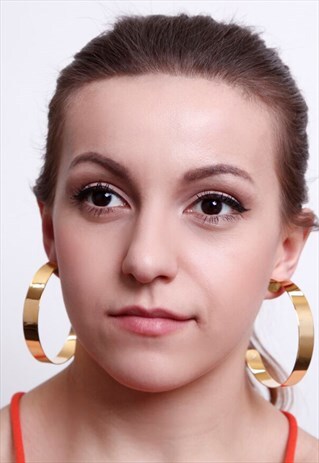 CUADRADAS GRANDES GOLD HOOP EARRINGS