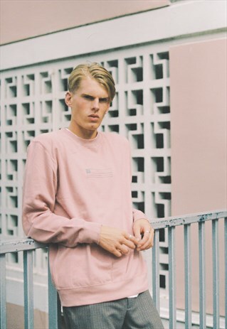 ESSENTIALS 'INDEPENDENT CULTURE' SWEATER - DUSTY PINK