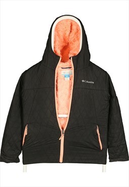 Vintage 90's Columbia Bomber Jacket Spellout Logo Hooded