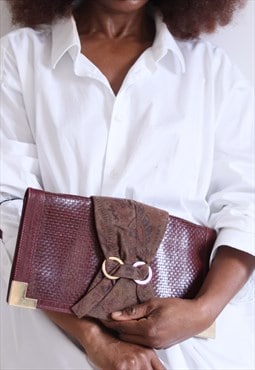 Vintage leather clutch bag