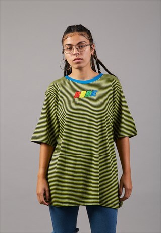 RARE 90'S STRIPED OVERSIZED T SHIRT