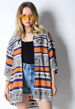 VINTAGE 90S AZTEC SUMMER FESTIVAL SHIRT