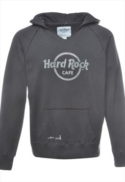 Vintage Studded Hard Rock Cafe Printed Hoodie - XL
