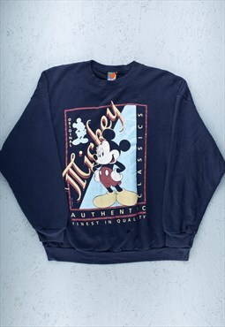 90s Disney Blue Mickey Mouse Sweatshirt - B2345