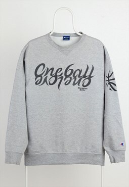 Vintage Crewneck Spell out Sweatshirt Grey