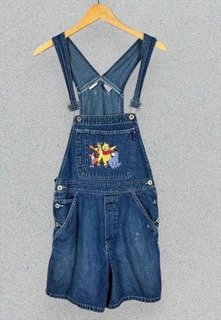 Vintage Disney Denim Dungarees 90s Womens Small