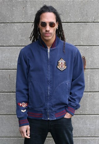 RARE RALPH LAUREN POLO MADISON BLEECKER CANVAS BOMBER JACKET