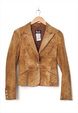 Vintage DOLCE & GABBANA Blazer Jacket Sport Coat Leather