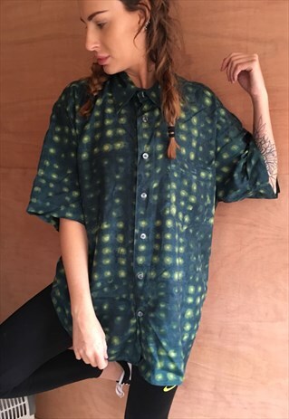 PATTERNED OVERSIZED RETRO 90S VINTAGE UNISEX FESTIVAL SHIRT