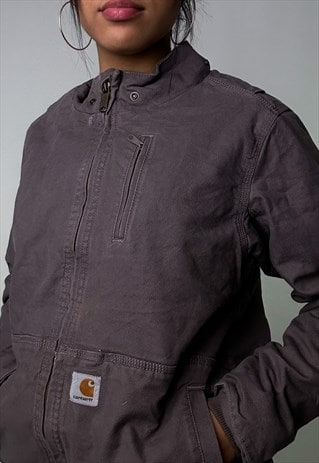 Light Grey Vintage Carhartt Fleece Lined Detroit Jacket