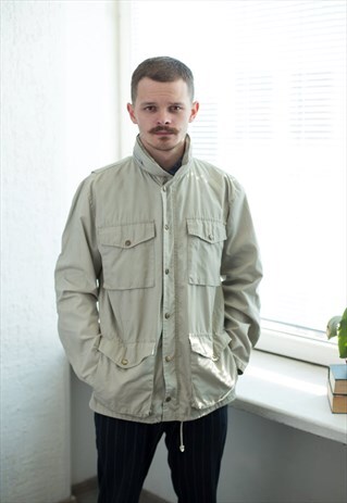 VINTAGE 80'S BEIGE PARKA JACKET