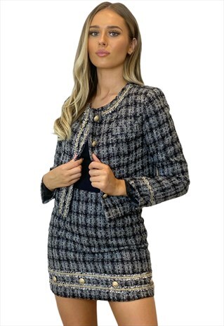 ANNALISE BLACK & GREY TWEED SUIT