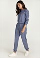 CROP INDIGO MELANGE SWEATSHIRT