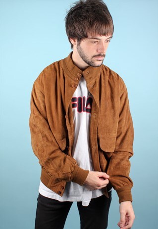 VINTAGE SUEDE BOMBER JACKET ASM1304