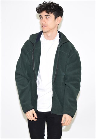 VINTAGE 90S GREEN NAUTICA FLEECE