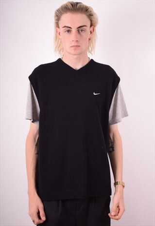 NIKE MENS VINTAGE VEST TANK TOP XL BLACK 90S