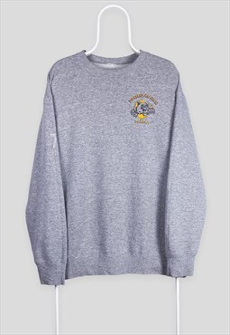 Vintage American College Football Grey Sweatshirt Large